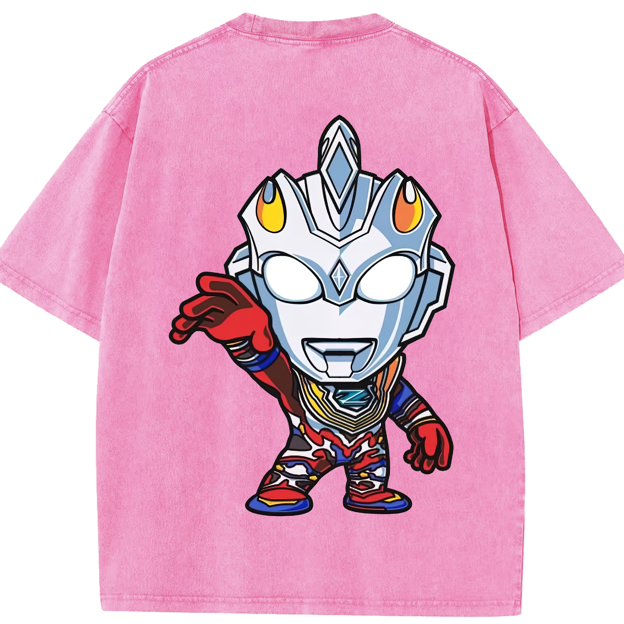 （画像用） ウルトラマン Ultraman 綿100% ヴィンテージ風 半袖Tシャツ（背面プリント）